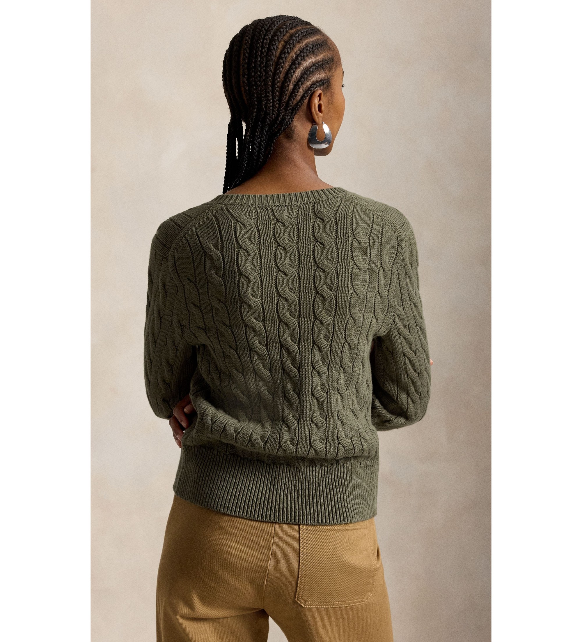 POLO RALPH LAUREN - Cable Knit Cotton Cardigan