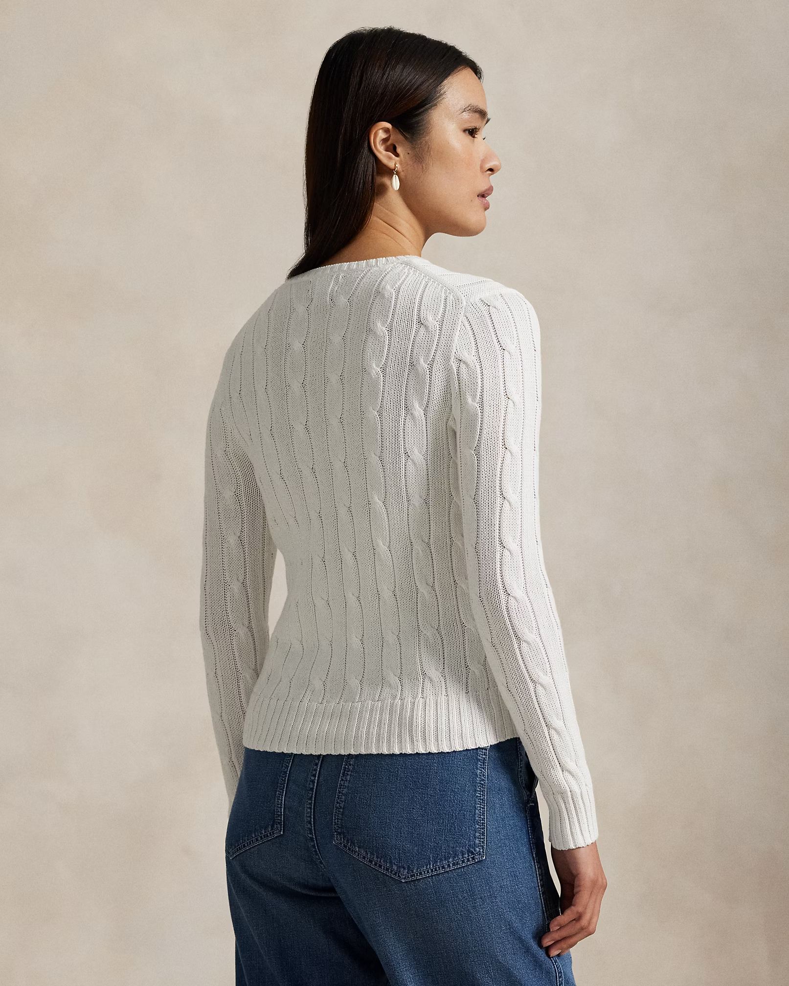 POLO RALPH LAUREN - Cable-Knit Cotton Crewneck Jumper