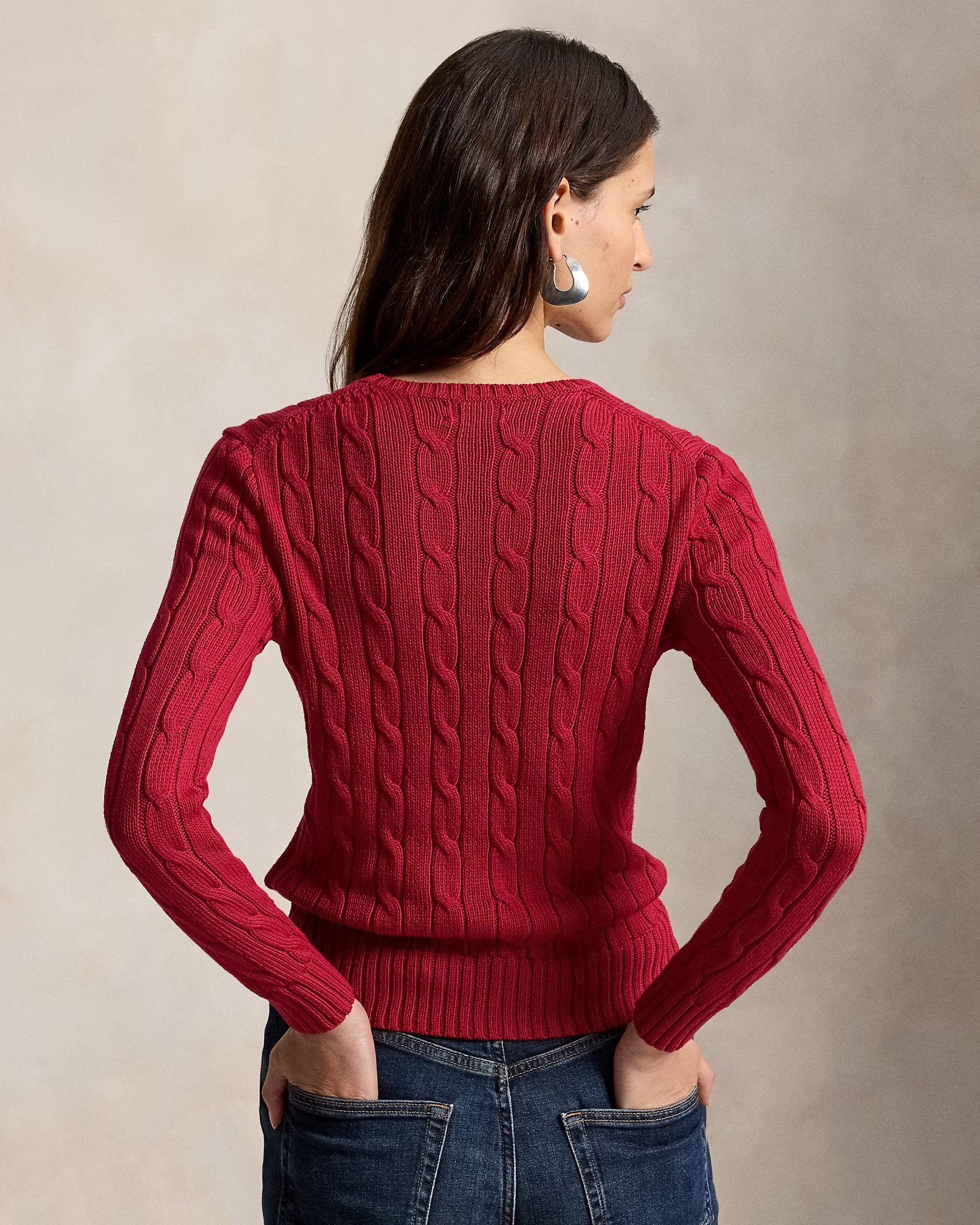 POLO RALPH LAUREN - Cable-Knit Cotton Crewneck Jumper