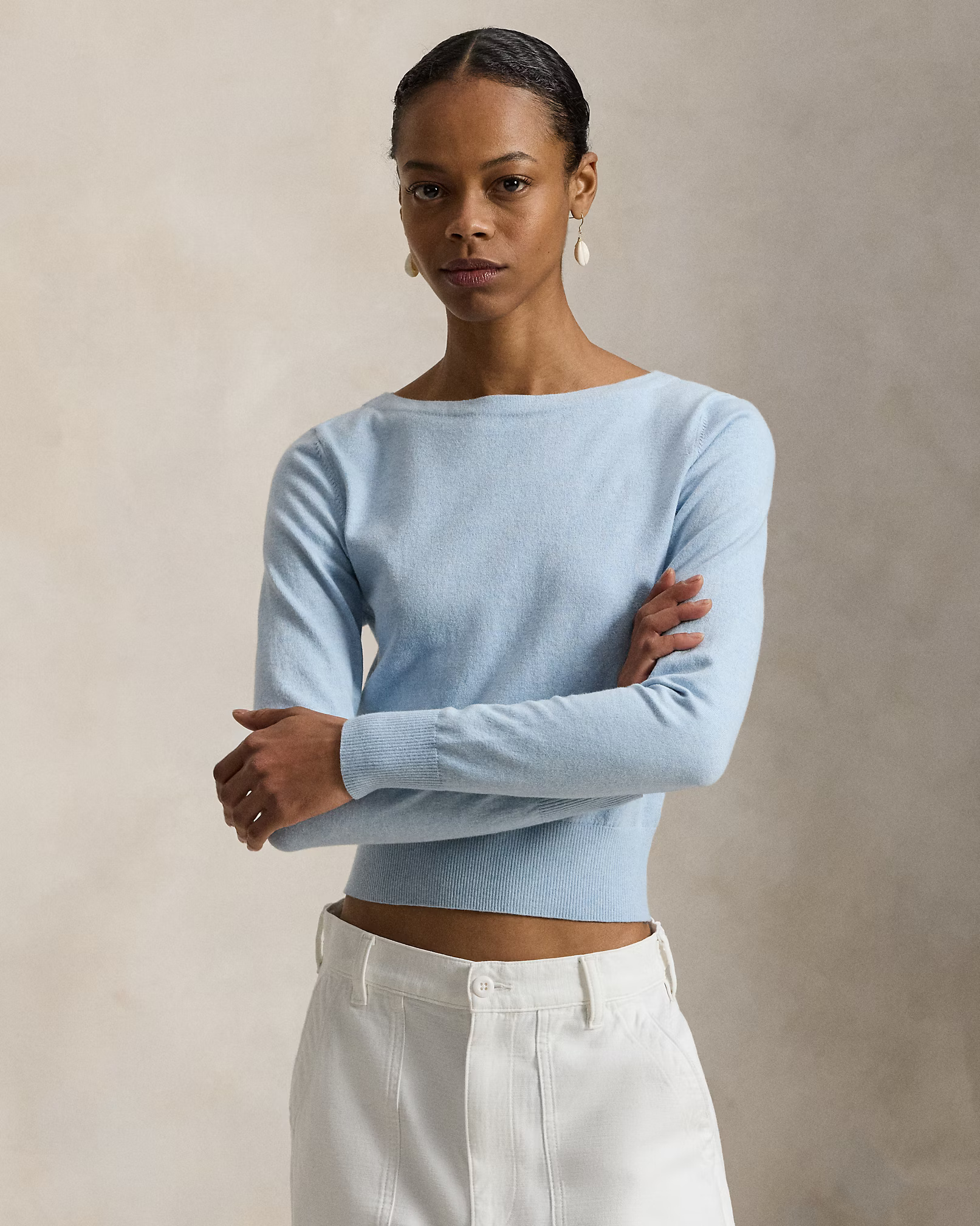 POLO RALPH LAUREN - Cotton-Blend Boatneck Jumper