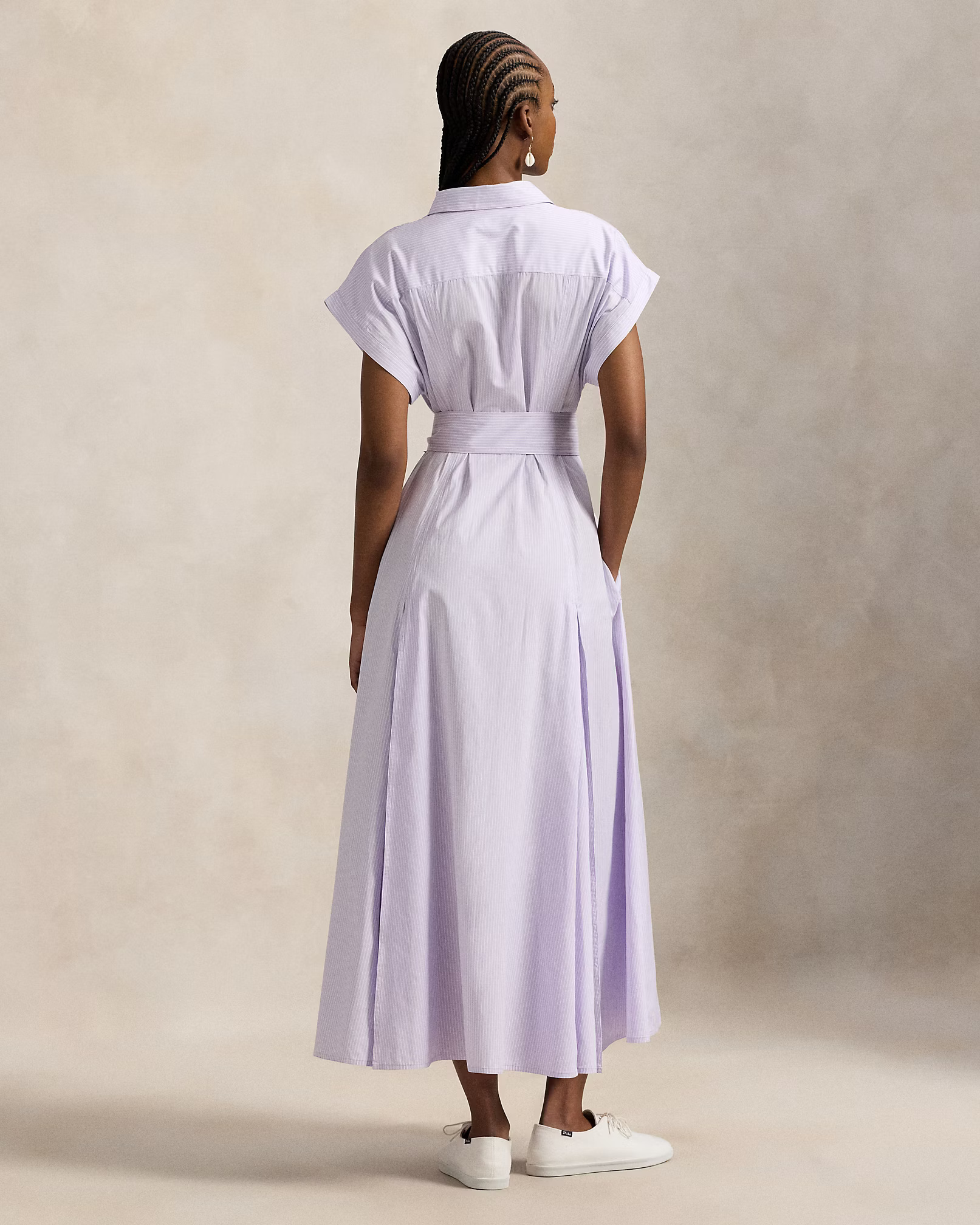 POLO RALPH LAUREN - Striped Belted Cotton Shirtdress