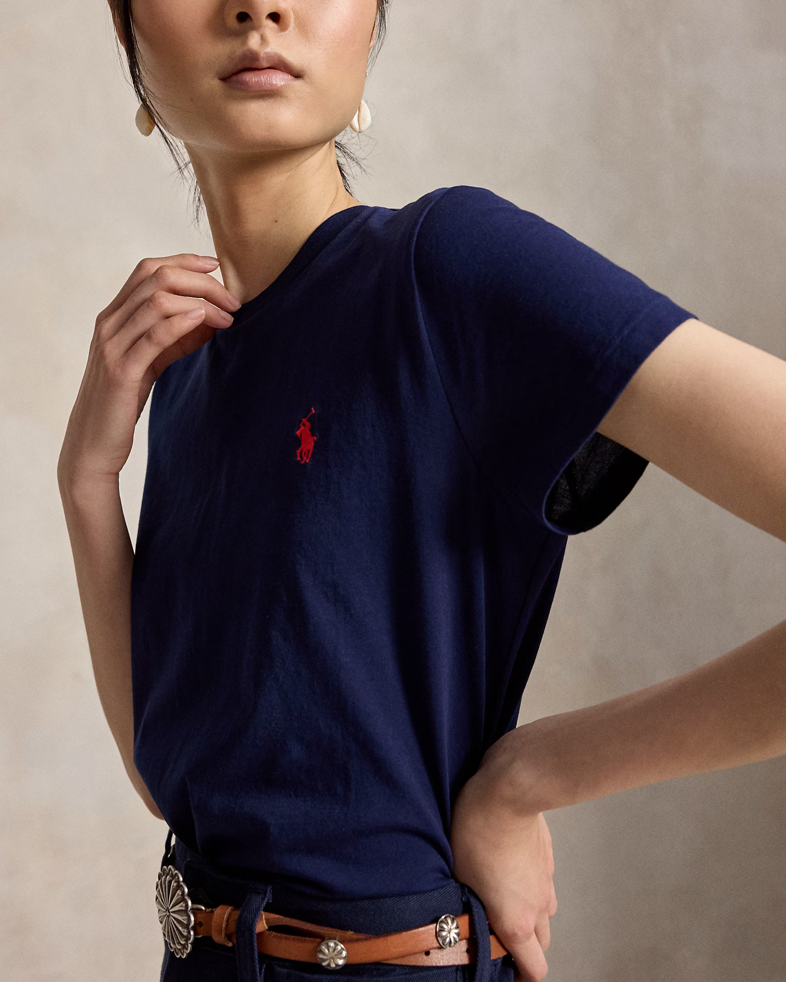 POLO RALPH LAUREN - Classic Fit Cotton Jersey Crewneck Tee