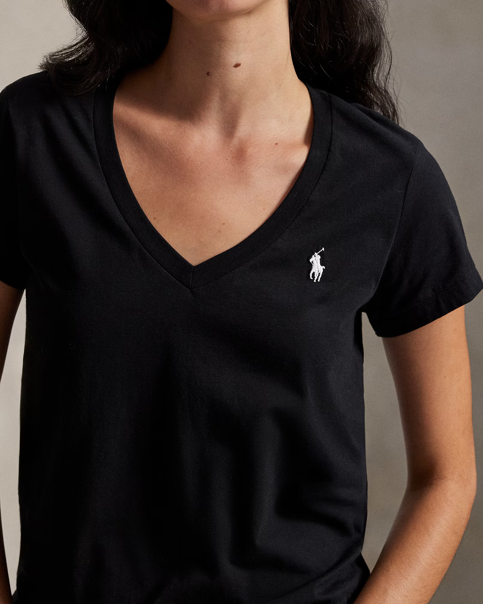 POLO RALPH LAUREN - Cotton Jersey V-Neck T-Shirt