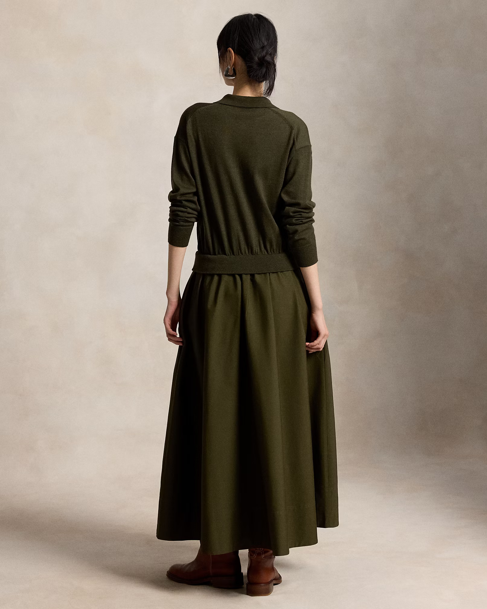 POLO RALPH LAUREN - Merino Cotton Polo-Bodice Dress