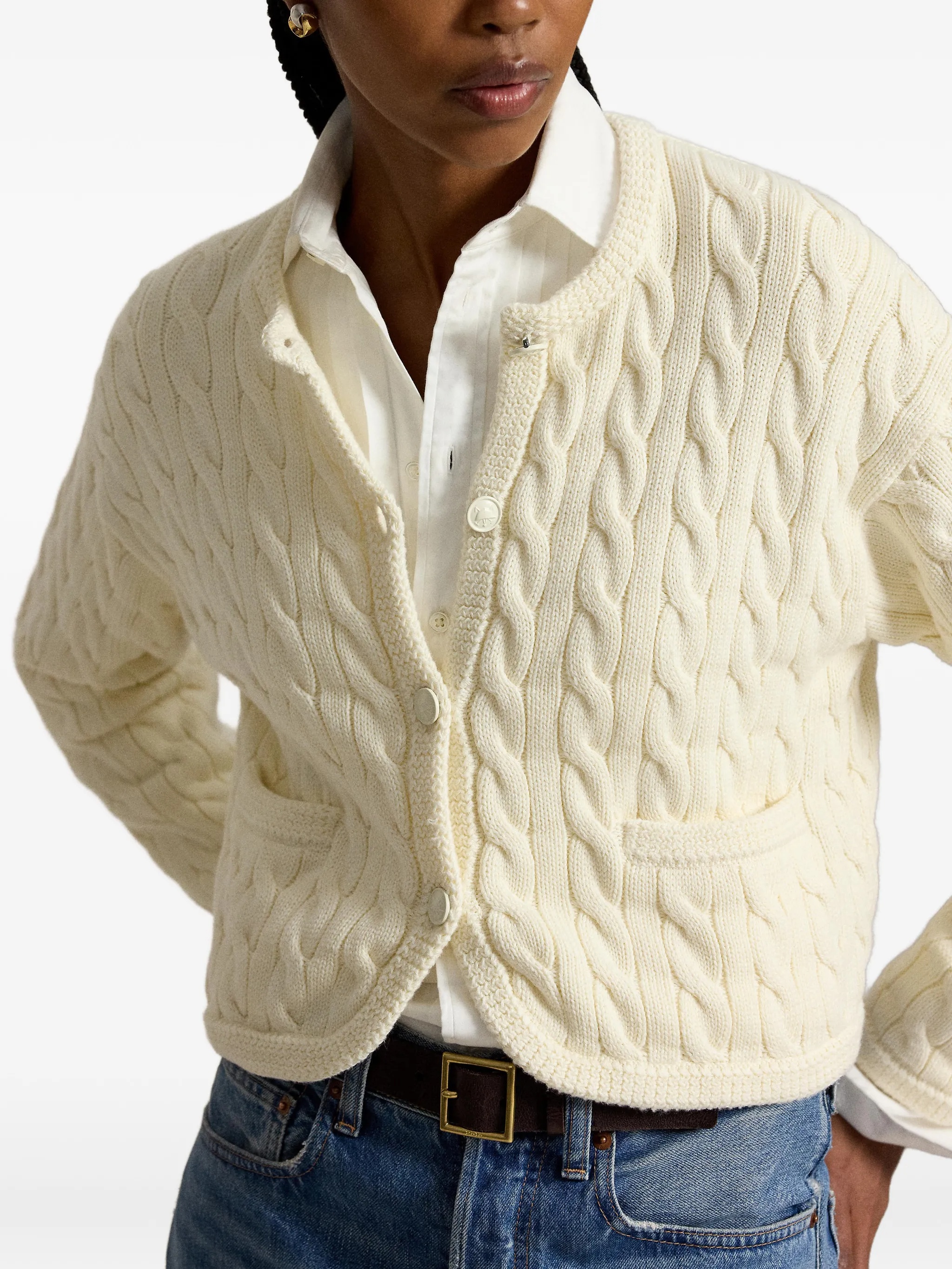 POLO RALPH LAUREN - Cotton Sweater Buttoned Cardigan