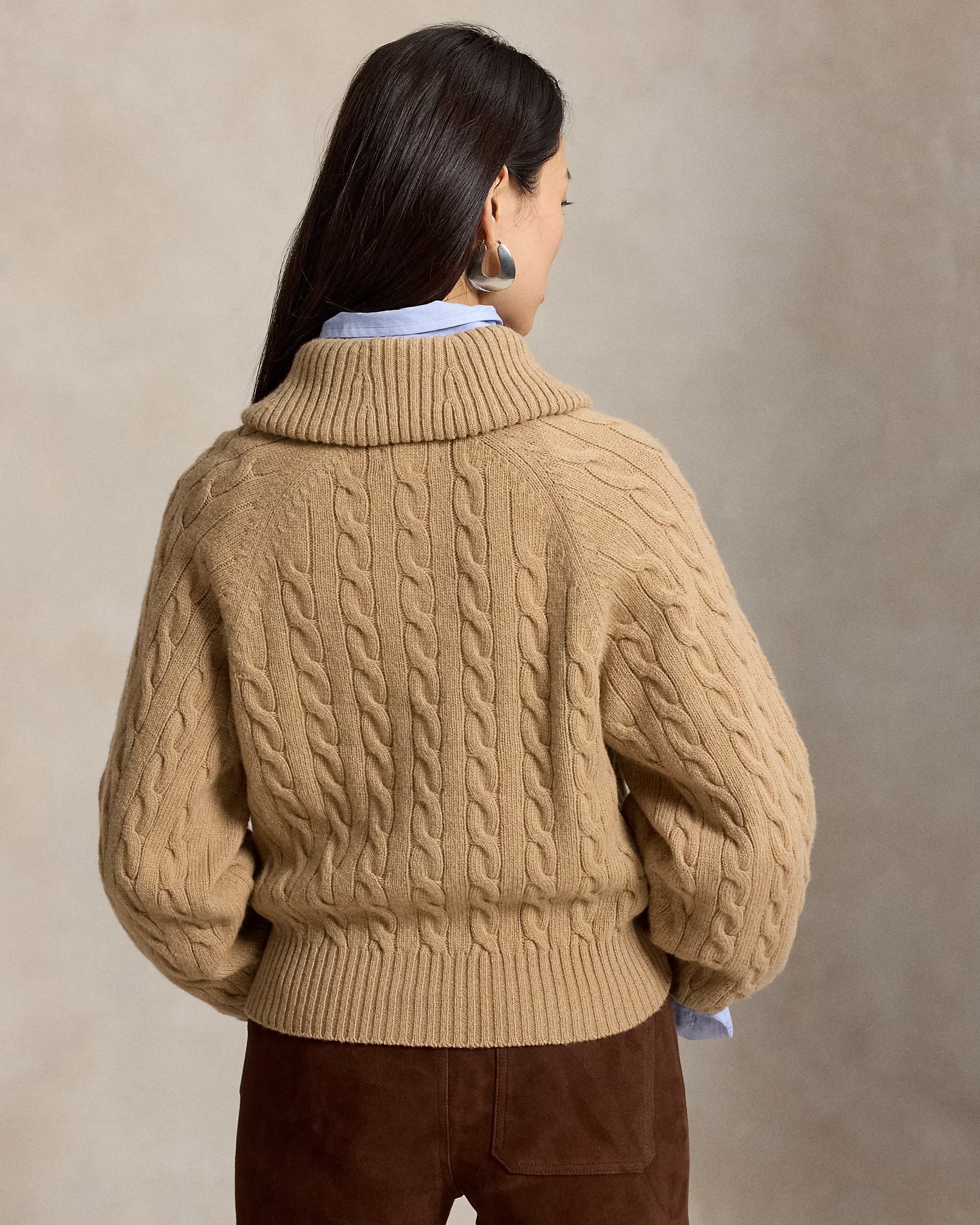 POLO RALPH LAUREN - Cable-Knit Wool-Cashmere Jacket