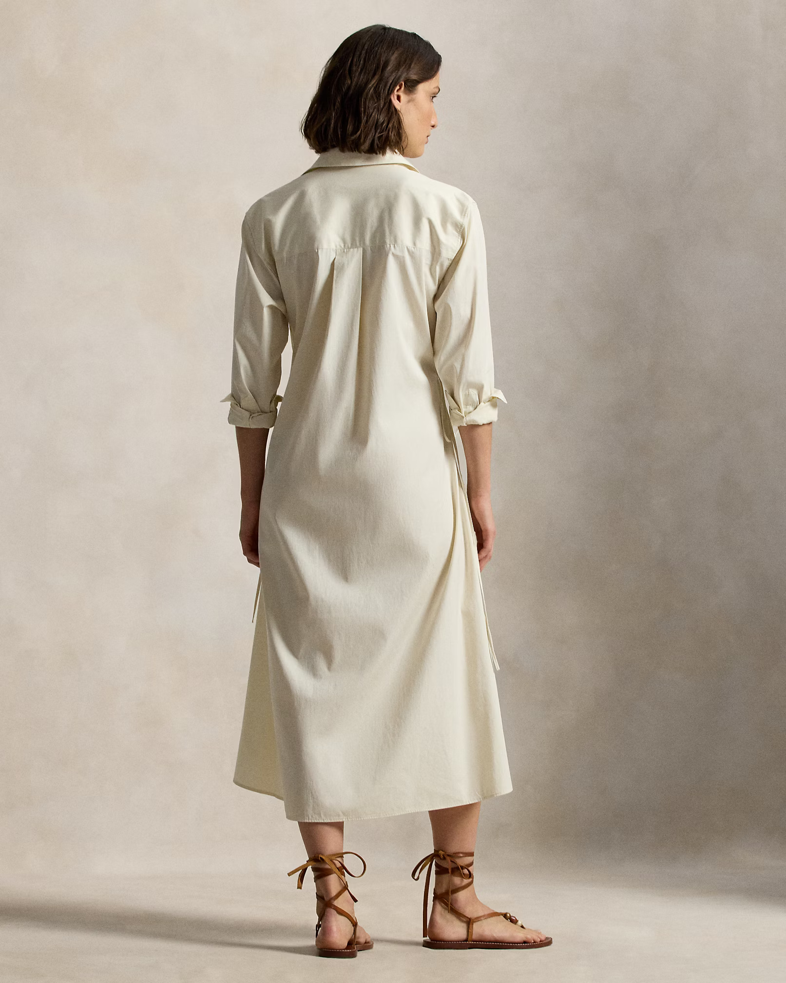 POLO RALPH LAUREN - Cotton Drawcord Shirtdress