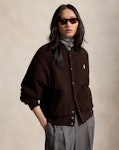 Cable-Knit Wool-Cashmere Snapped Jacket
