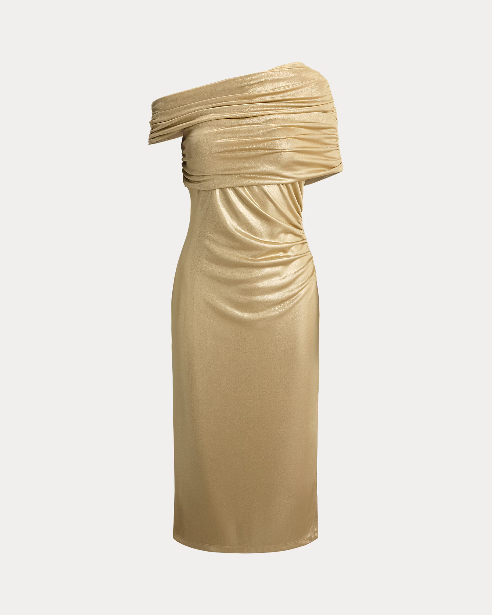 LAUREN RALPH LAUREN - Metallic Off-the-Shoulder Cocktail Dress
