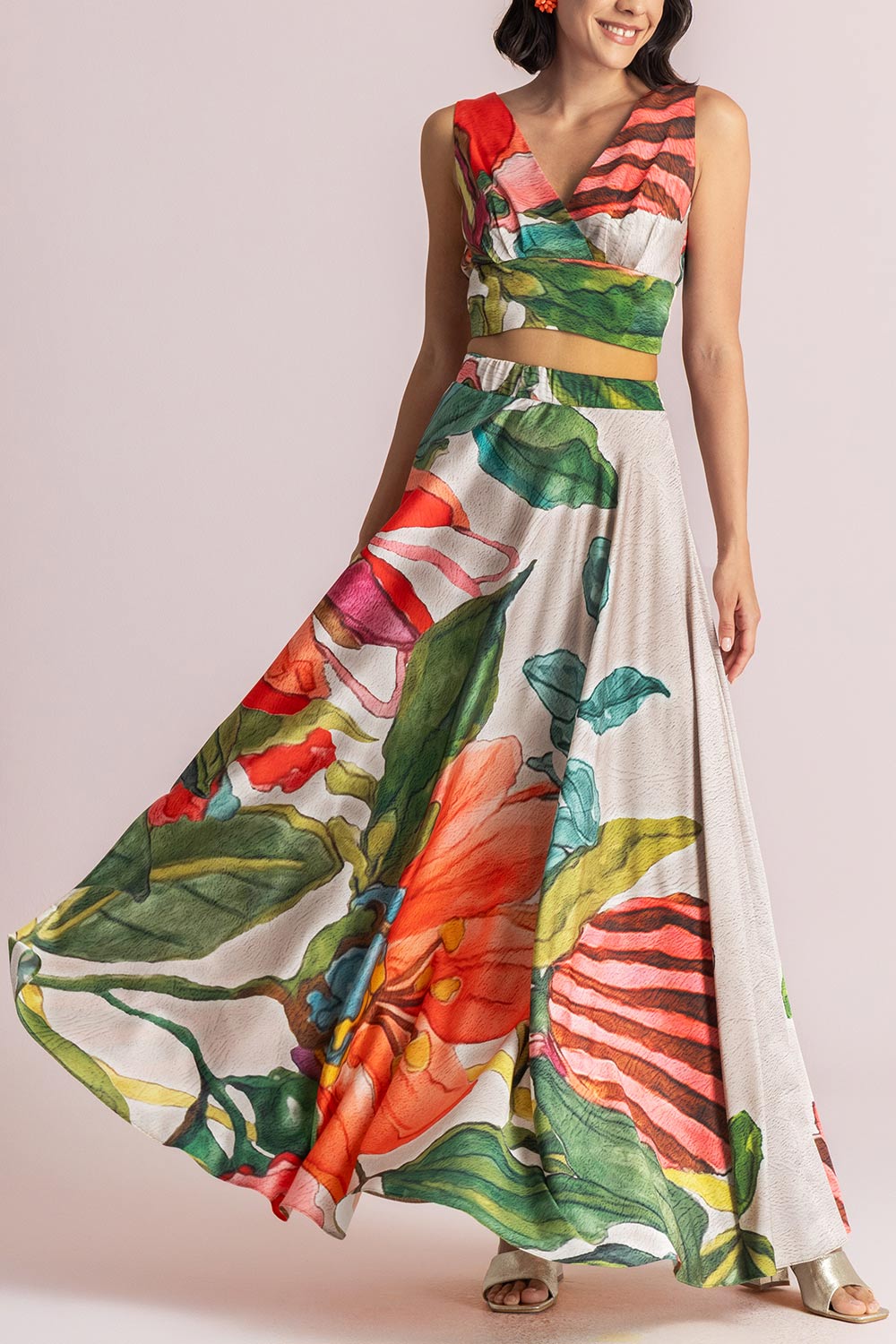 MOUTAKI - Satin Wrap Top