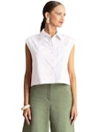 Sleeveless Poplin Shirt