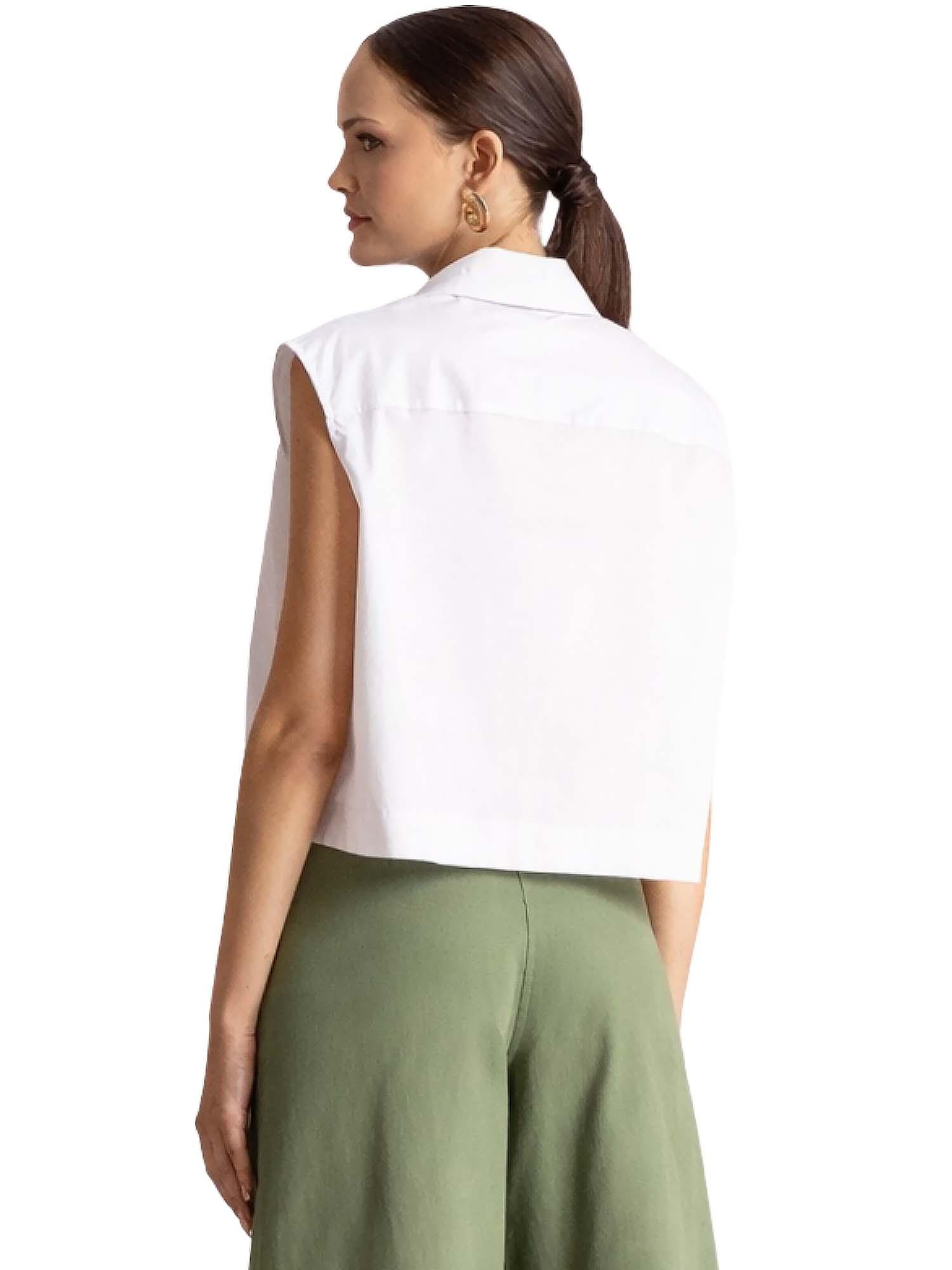 MOUTAKI - Sleeveless Poplin Shirt