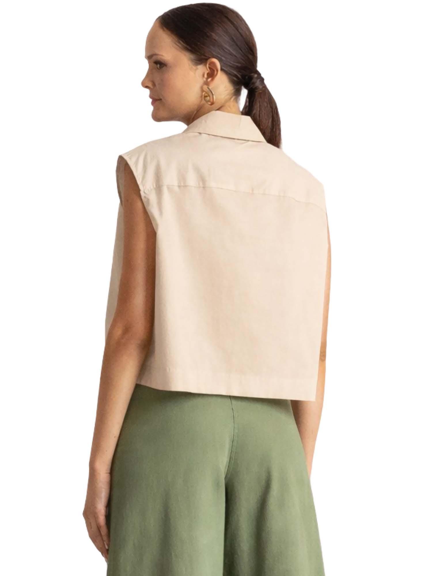 MOUTAKI - Sleeveless Poplin Shirt