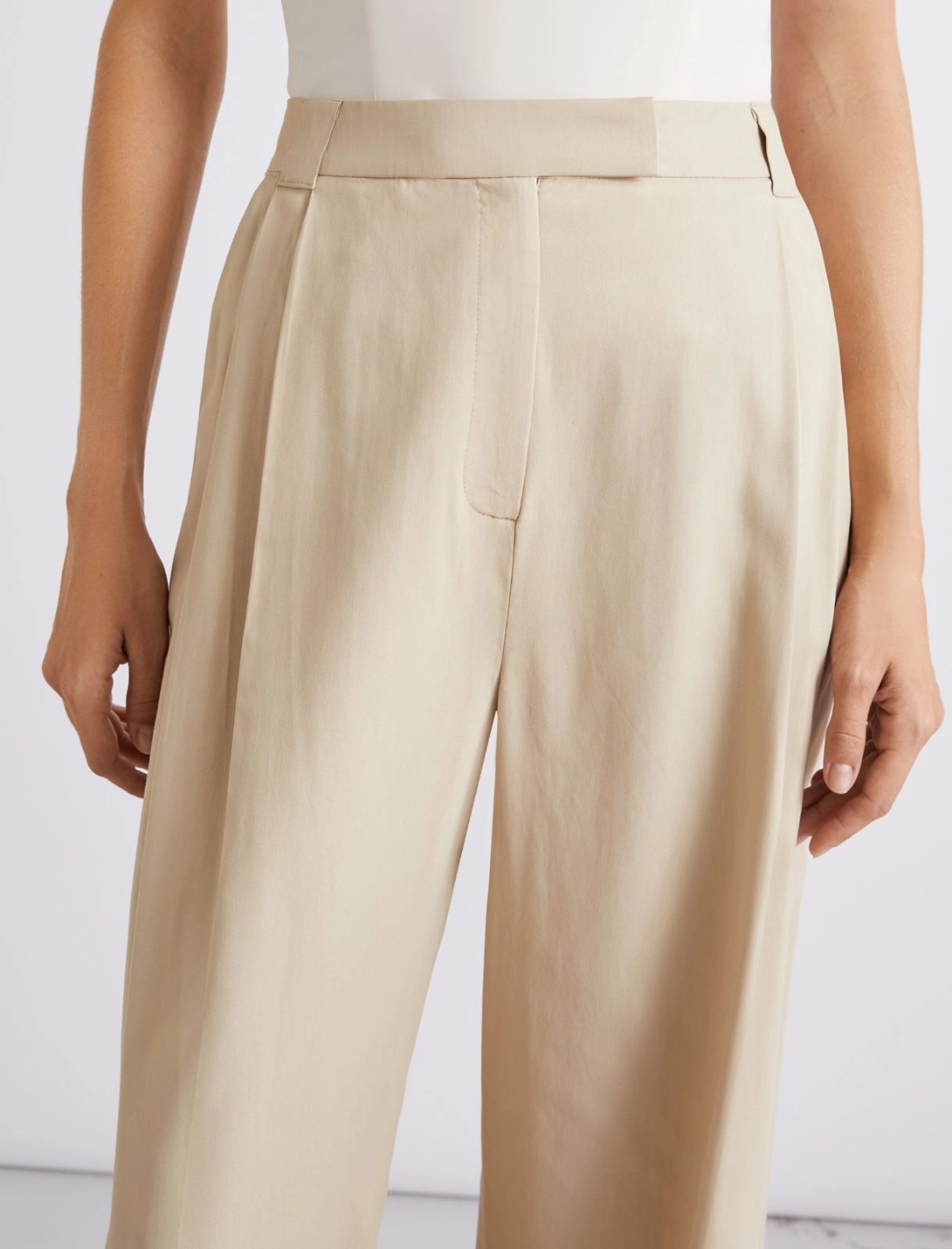 MARELLA - Wide-fit twill trousers