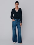 High-Waisted Denim Wide-leg Jeans