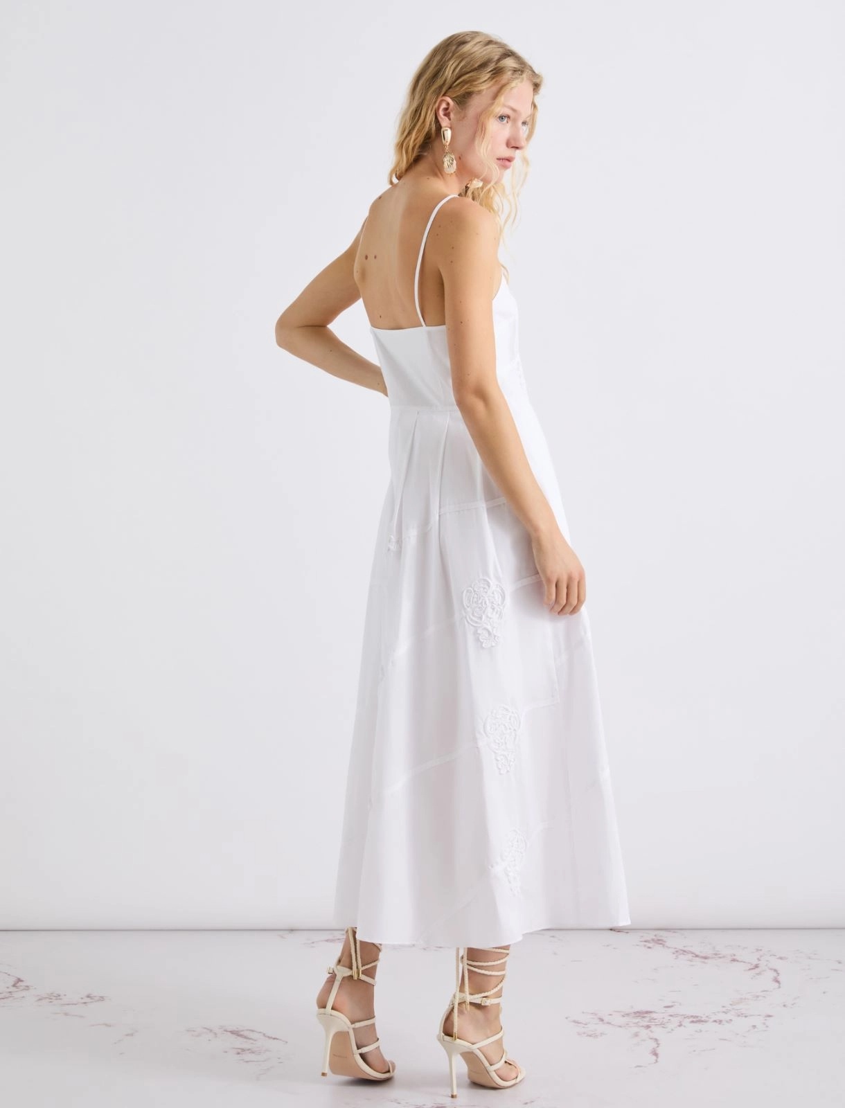 MARELLA - Embroidered poplin dress