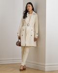 Double-Breasted Cotton-Blend Trench Coat