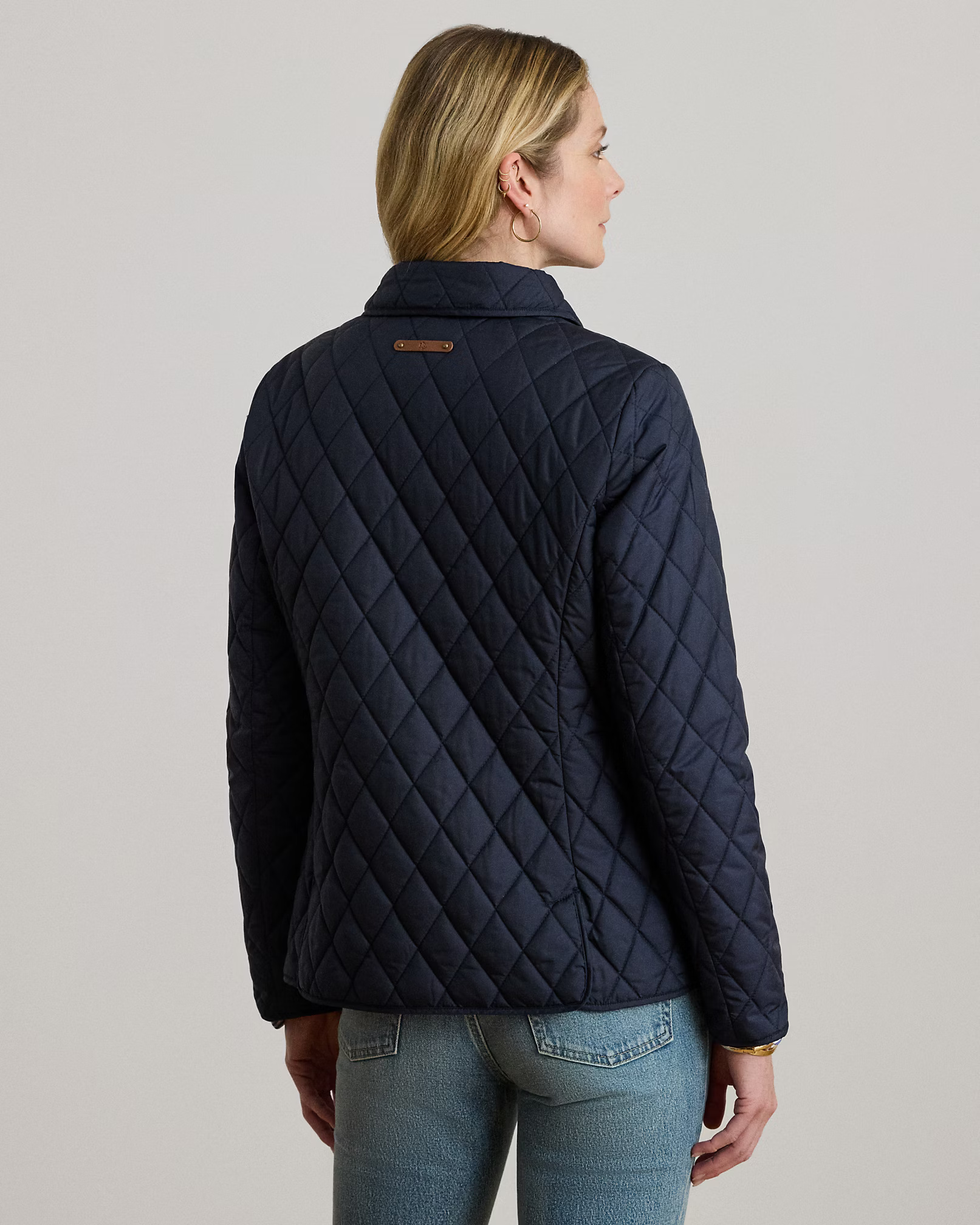LAUREN RALPH LAUREN - Crest-Patch Diamond-Quilted Jacket