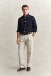 Regular Fit Garment-Dyed Linen Shirt