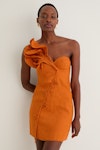 Orange Flower Mini Dress