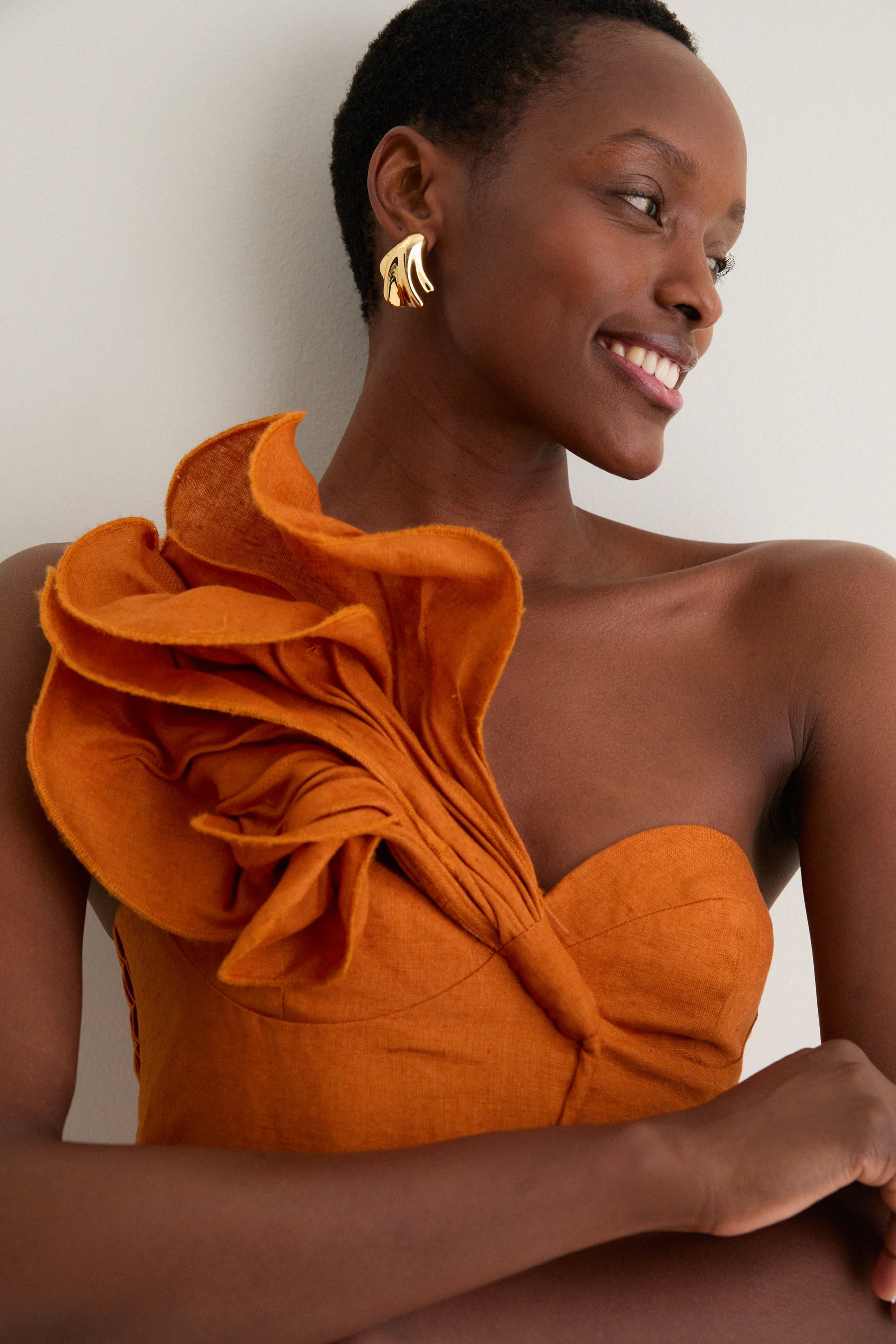 FARM RIO - Orange Flower Mini Dress