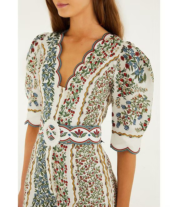 FARM RIO - Fruit Beauty Off-White Mini Cutout Romper