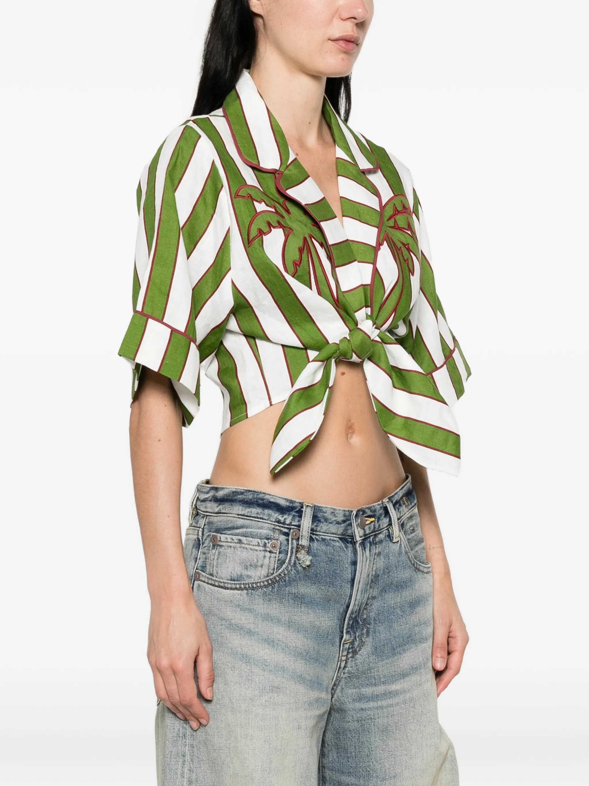 FARM RIO - Spring Striped Crop Top
