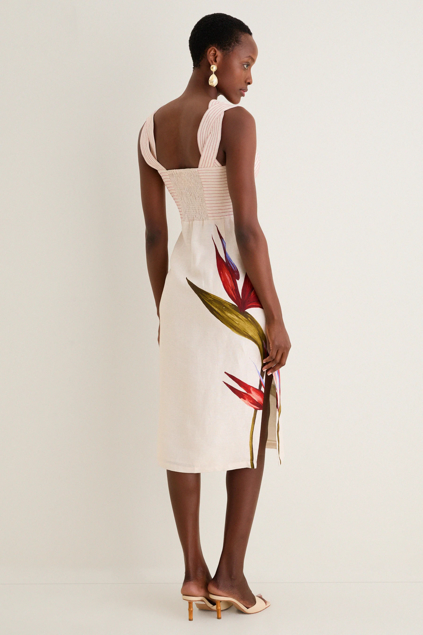 FARM RIO - Strelitzia Sand Midi Dress