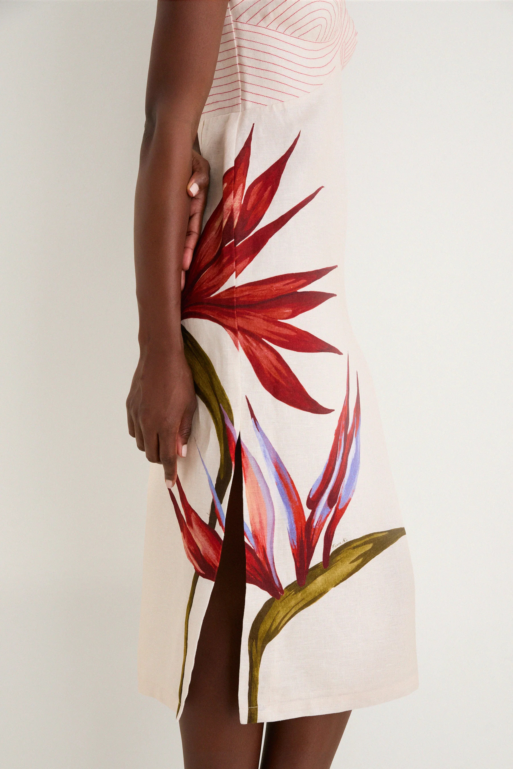 FARM RIO - Strelitzia Sand Midi Dress