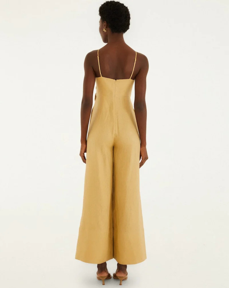 FARM RIO - Flowered Linen Jumpsuit