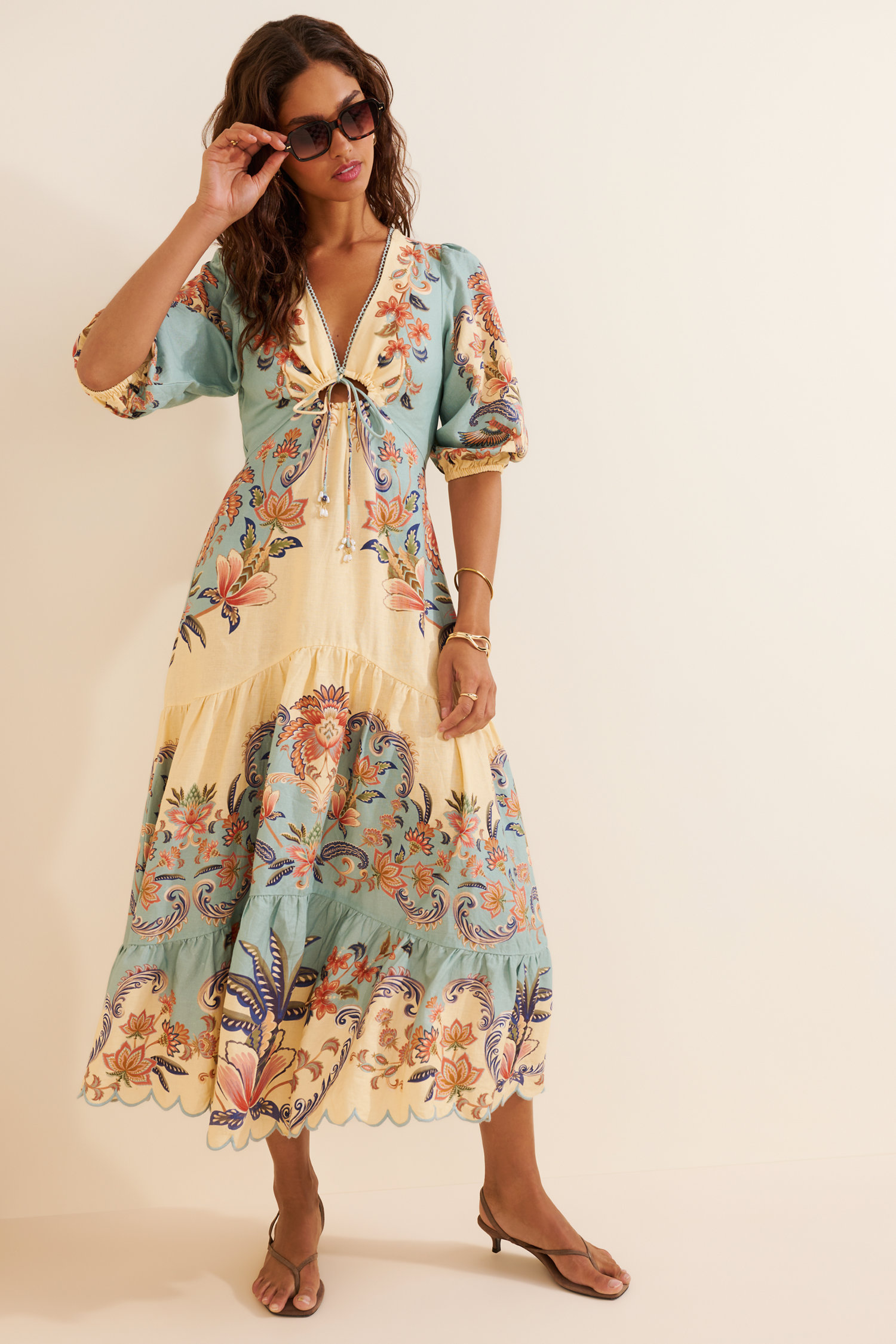 FARM RIO - Boho Beauty Butter Maxi Dress