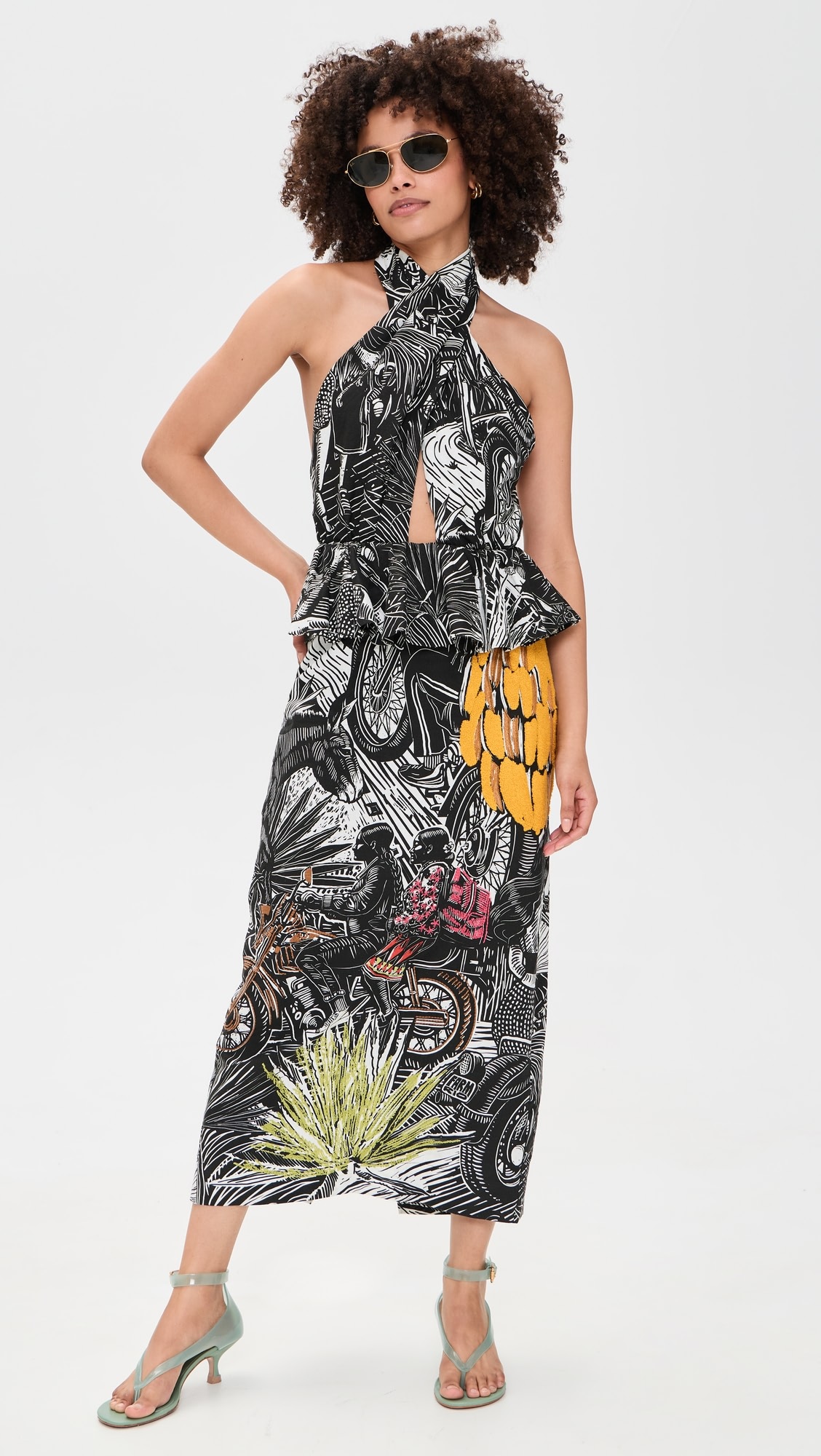 FARM RIO - Ruta Embroidered Maxi Dress