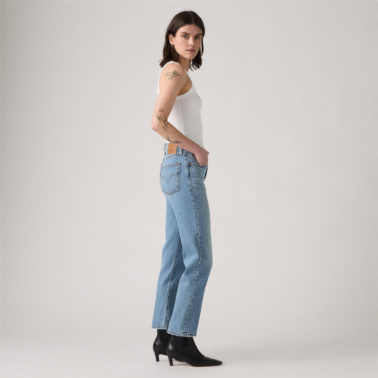 LEVI'S - Crop Med Indigo-Worn IN