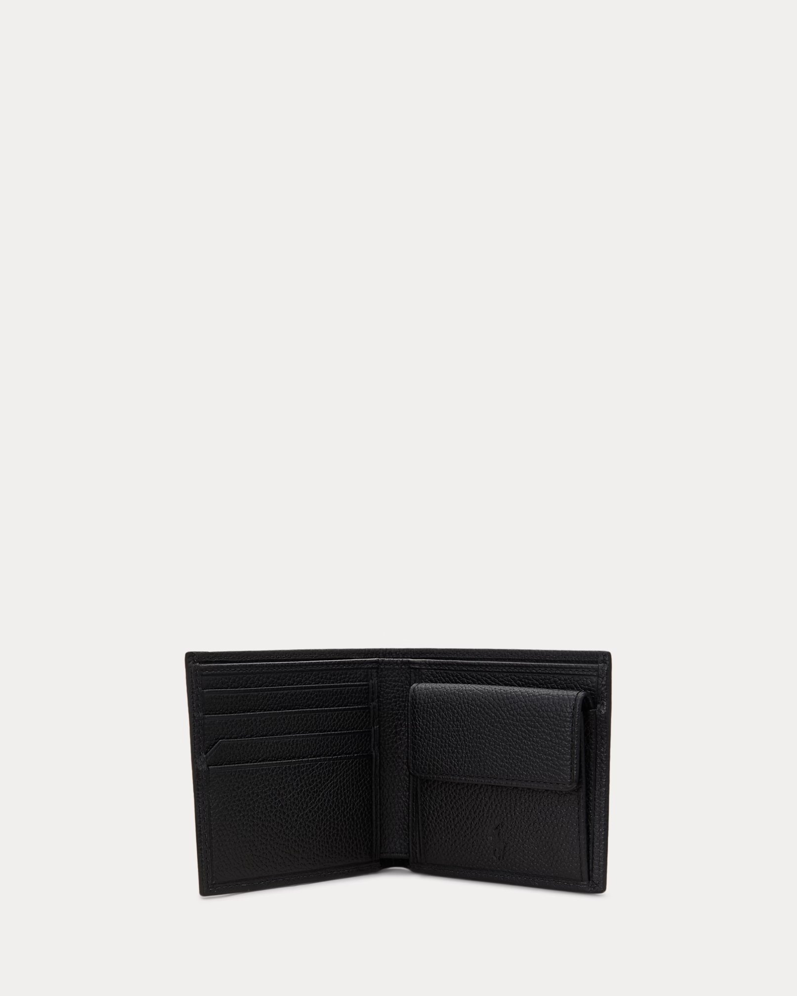 POLO RALPH LAUREN - Pebbled Leather Billfold Coin Wallet