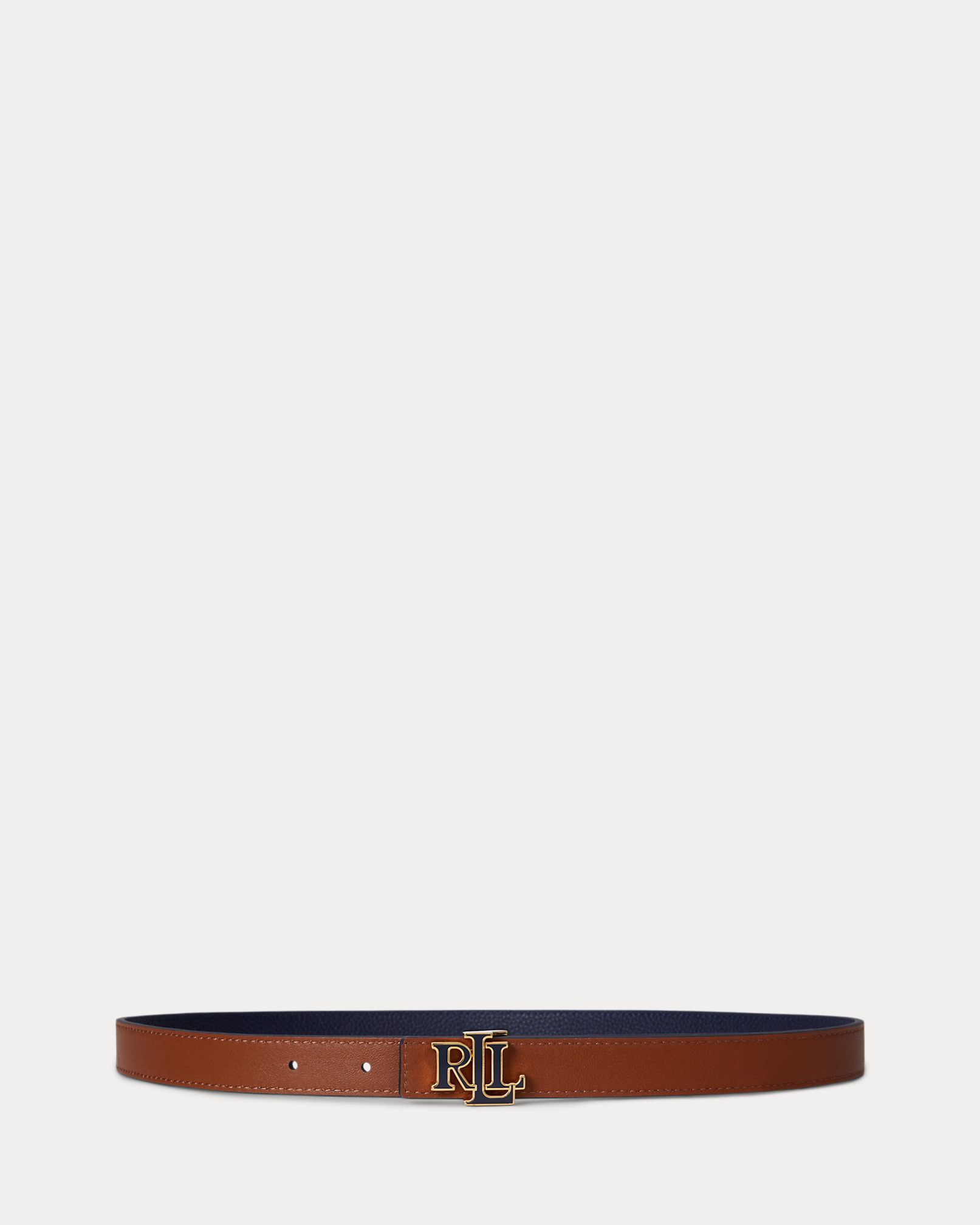 LAUREN RALPH LAUREN - Logo Reversible Skinny Leather Belt