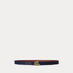 Logo Reversible Skinny Leather Belt