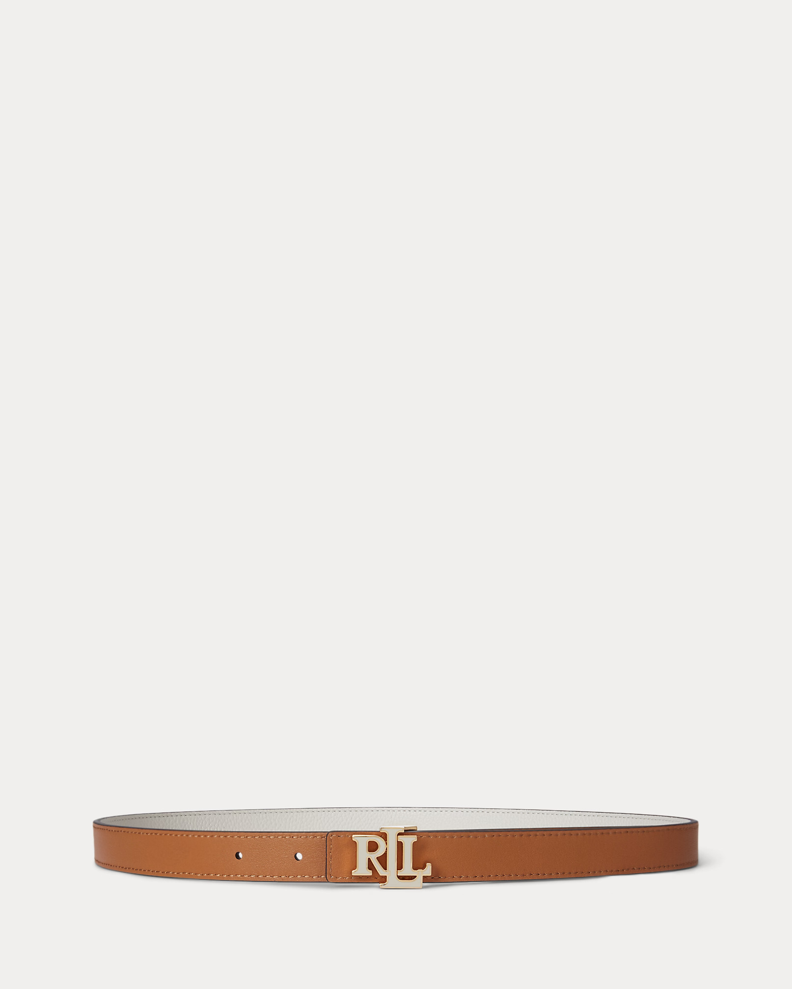 LAUREN RALPH LAUREN - Logo Reversible Skinny Leather Belt