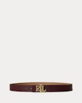 Logo Reversible Pebbled Leather Belt