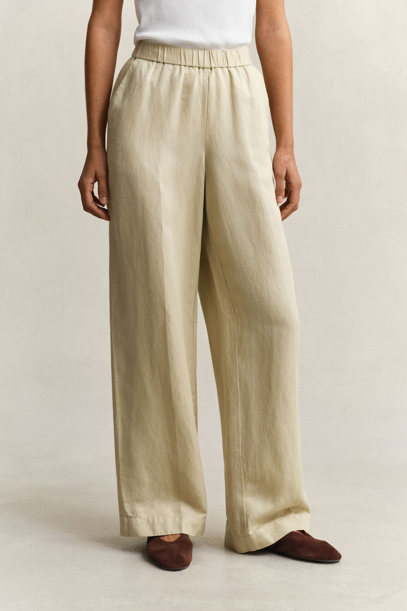 GANT - Linen Wide Leg Trousers