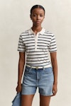 Striped Pique Polo Shirt