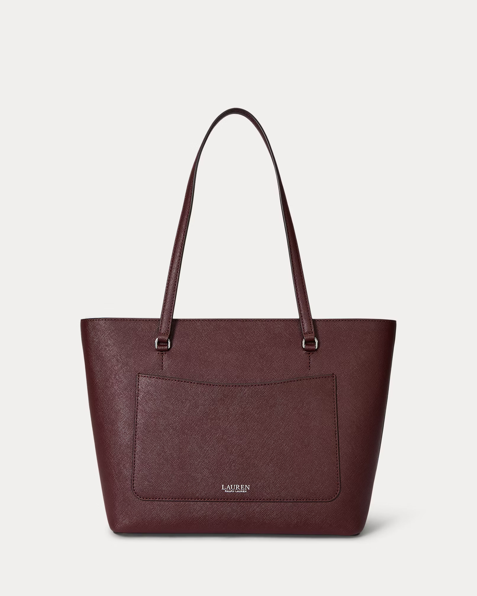 LAUREN RALPH LAUREN - Medium Karly Crosshatch Leather Tote