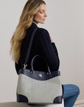 Houndstooth Woven Large Marcy Satchel