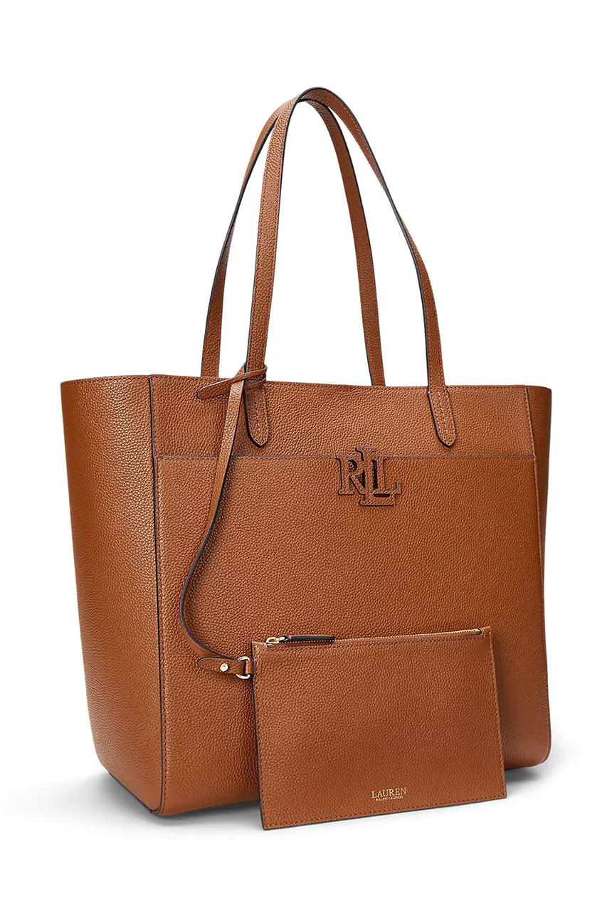 LAUREN RALPH LAUREN - Pebbled Leather Large Cameryn Tote Bag