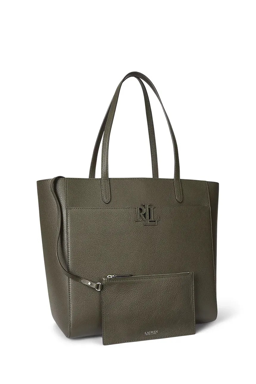 LAUREN RALPH LAUREN - Pebbled Leather Large Cameryn Tote Bag