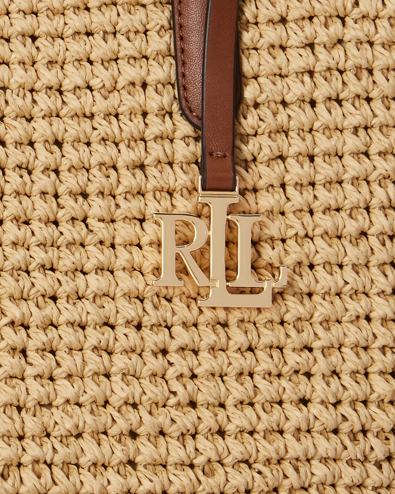 LAUREN RALPH LAUREN - Crocheted Straw Large Lainey Tote Bag