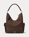 Croc-Embossed Large Blaike Shoulder Bag