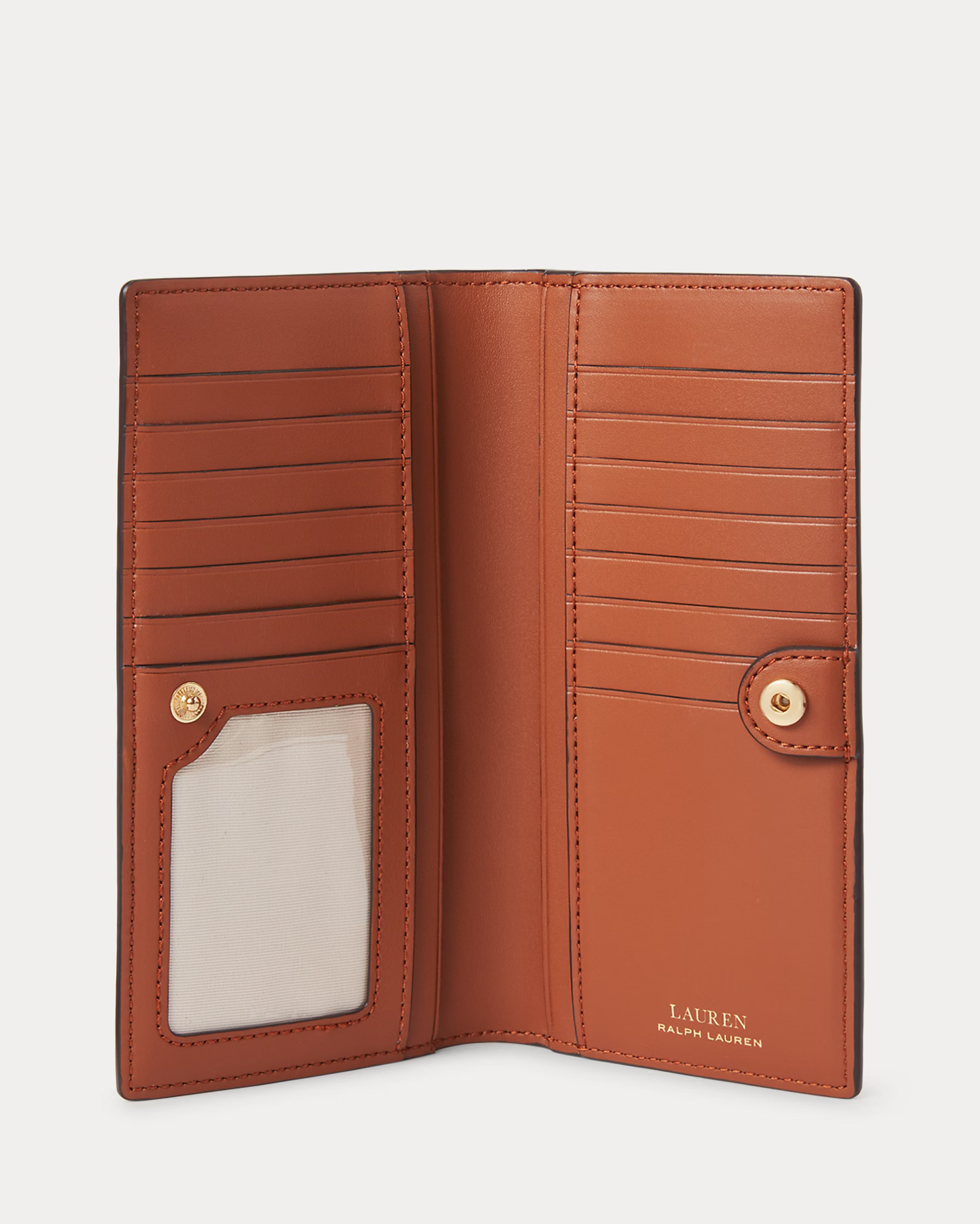 LAUREN RALPH LAUREN - Crosshatch Leather Slim Wallet