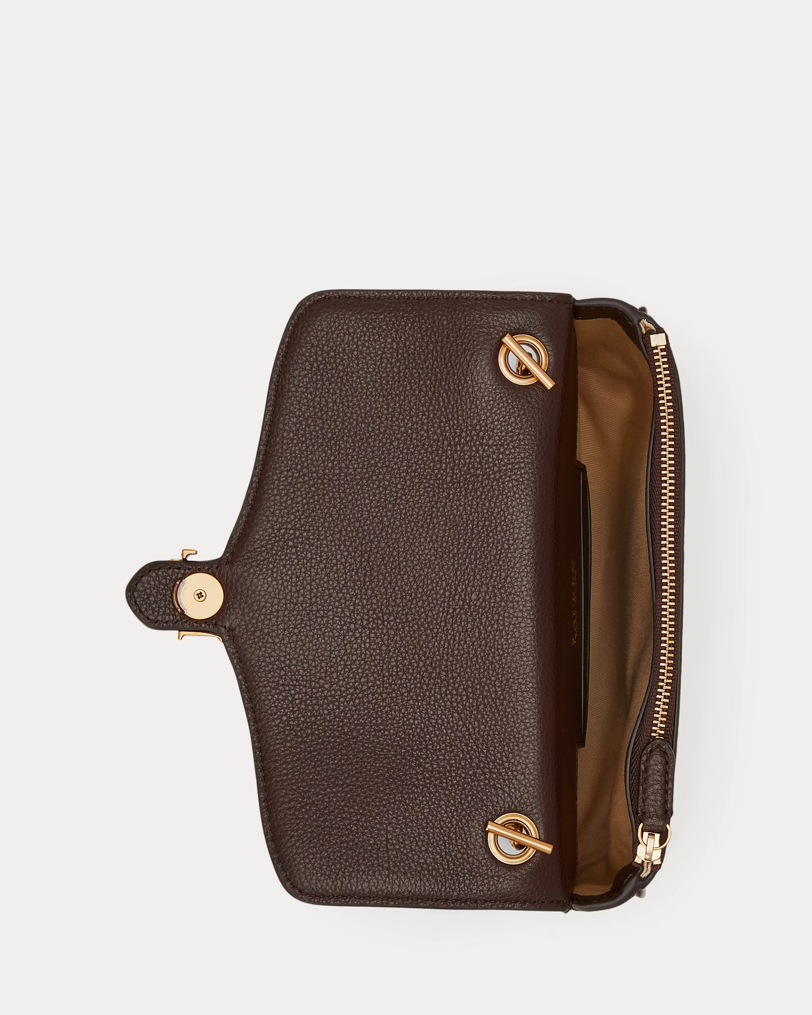 LAUREN RALPH LAUREN - Bradley Pebbled Leather Crossbody Wallet
