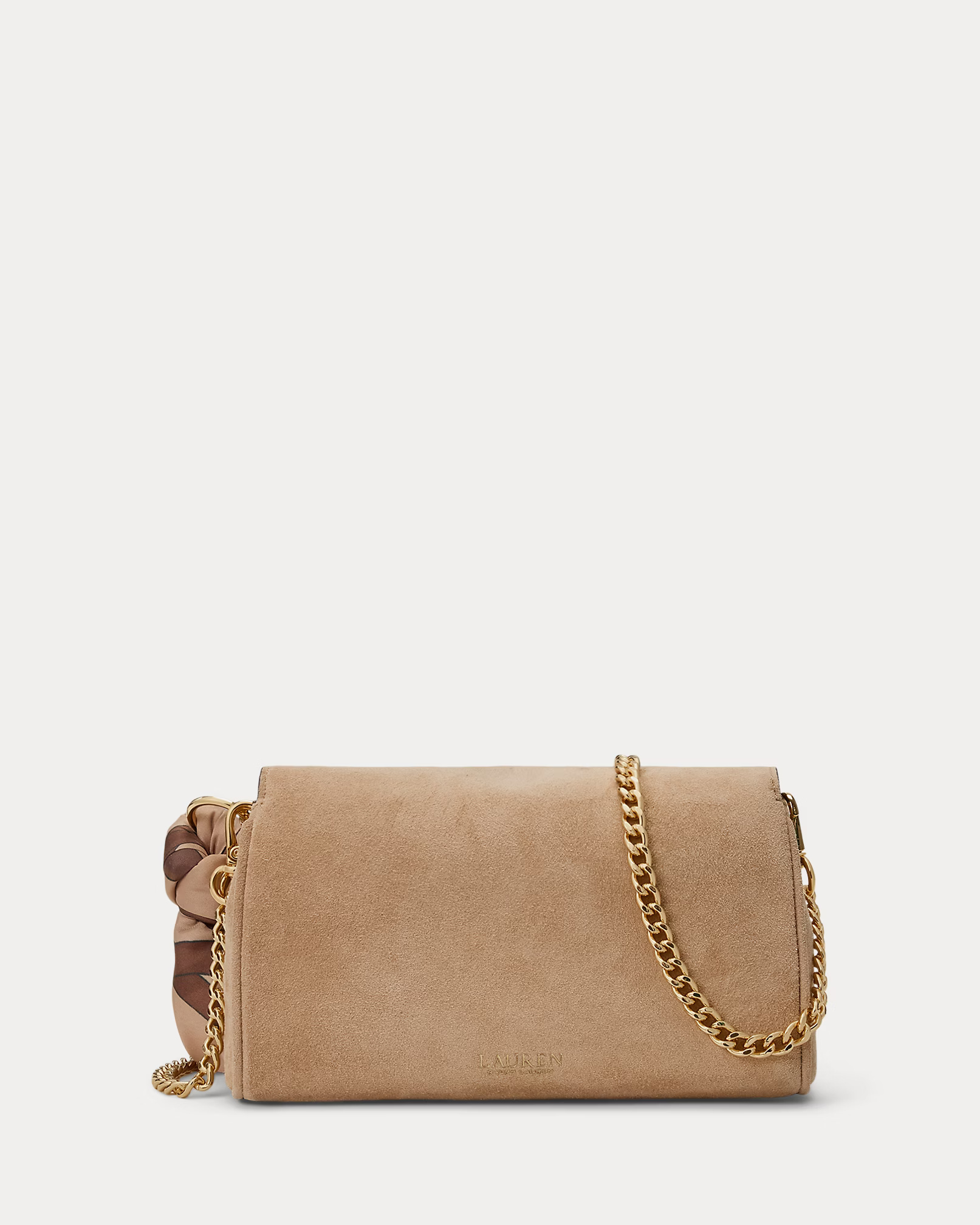 LAUREN RALPH LAUREN - Scarf-Trim Turn-Lock Wristlet Crossbody