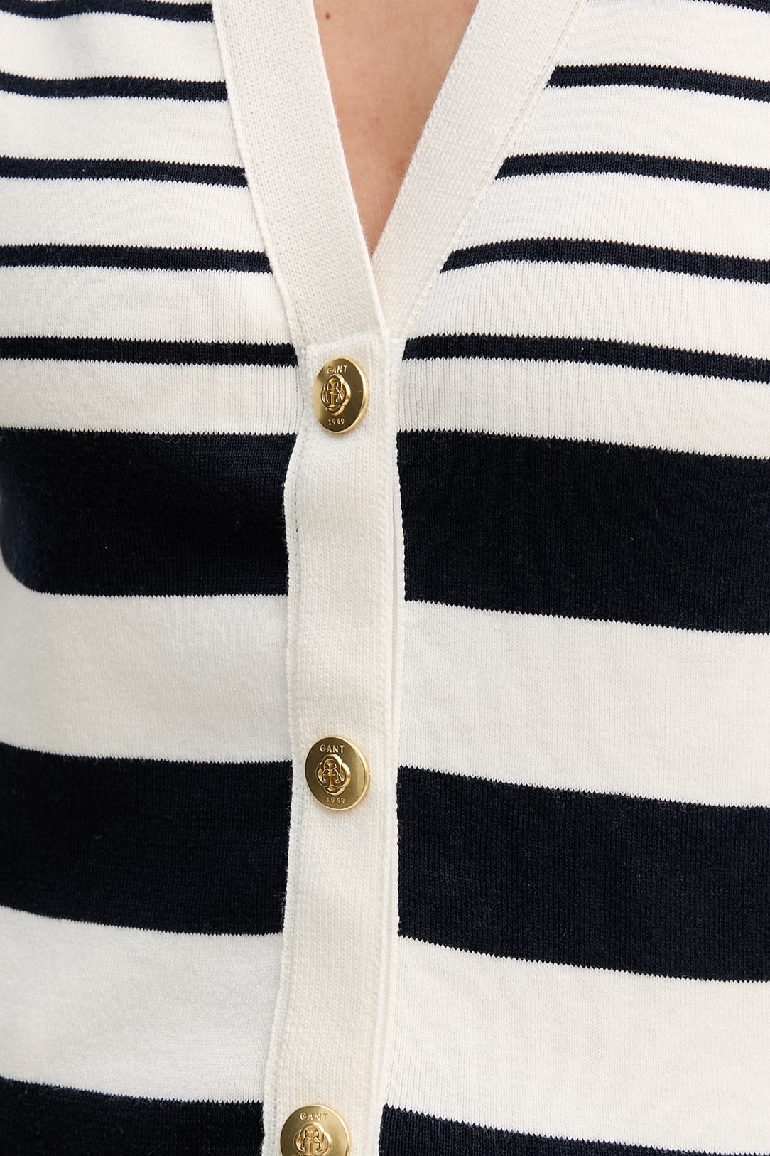 GANT - Striped Vest With Golden Buttons